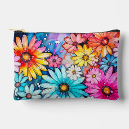 Niedliche Abstrakte Daisy Blume Art Zubehörtasche