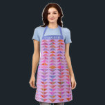 Niedliche Abstrakte geometrische Formen Lila Perso Schürze<br><div class="desc">Fun geometrisches Gemälde von bunten abstrakten Dreiecksformen auf einem niedlichen Lavendelhintergrund, personalisiert mit Ihrem Namen.</div>