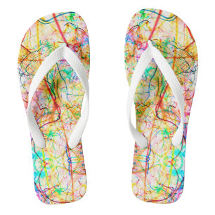 Niedliche abstrakte Linien werfen Kissen Flip Flops