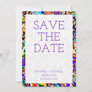 Niedliche abstrakte Malerei Save the Date