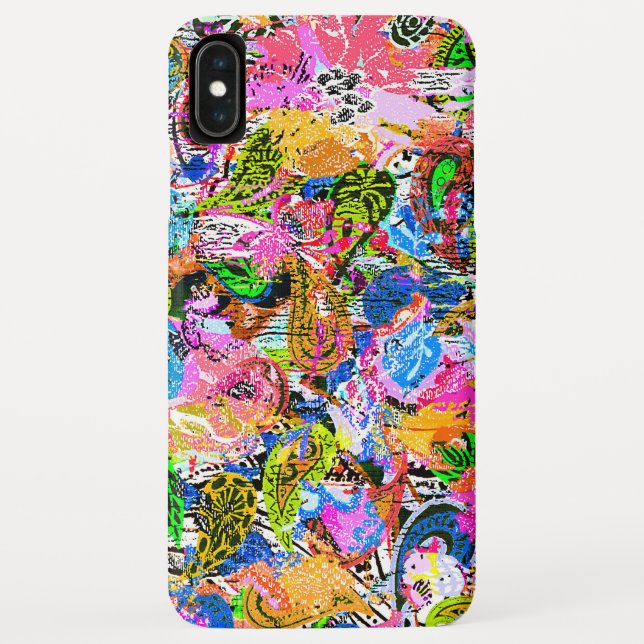 Niedliche abstrakte Paisley-Blume Case-Mate iPhone Hülle (Rückseite)