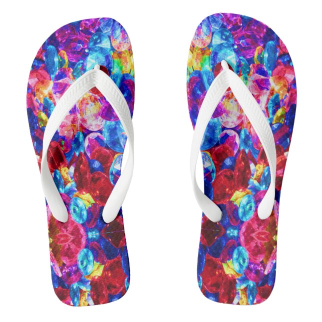 Niedliche abstrakte Schmucktextur Flip Flops (Fußbett)