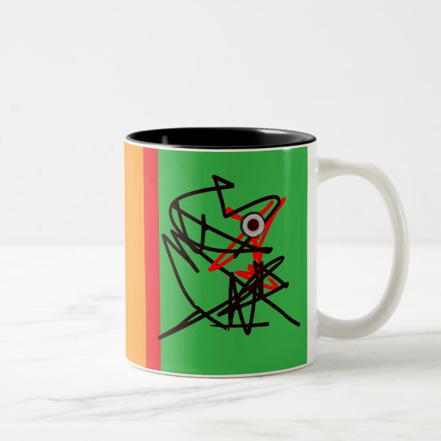 Niedliche Abstrakte Tasse! Zweifarbige Tasse (Rechts)