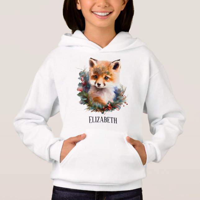 niedliche Add Name Fux Liebhaber Hoodie (Vorderseite)