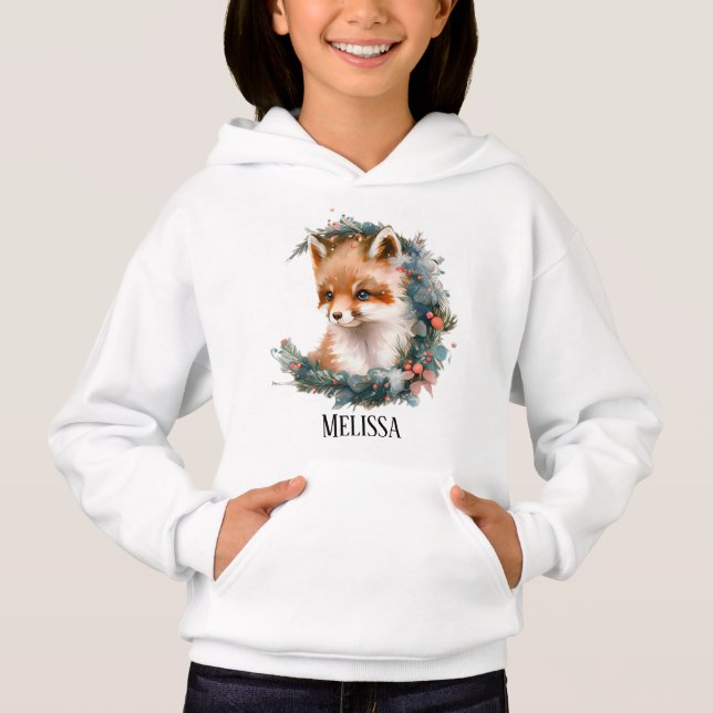 niedliche Add Name Fux Liebhaber Hoodie (Vorderseite)