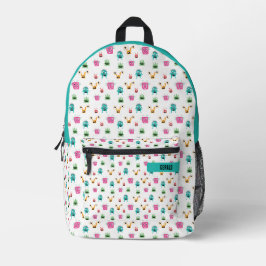 Niedliche Adorable Monsters farbenfrohe Kleinkinde Bedruckter Rucksack