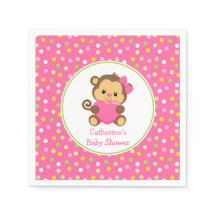Niedliche Affen Babydusche Napkins