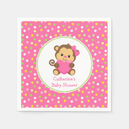 Niedliche Affen Babydusche Napkins Serviette