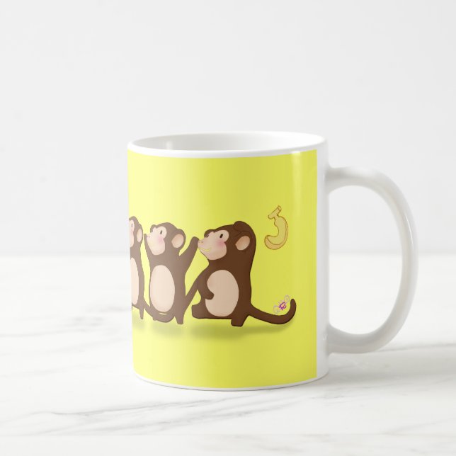 Niedliche Affen Kaffeetasse (Rechts)