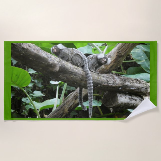 Niedliche Affen Strandtuch (Vorderseite)