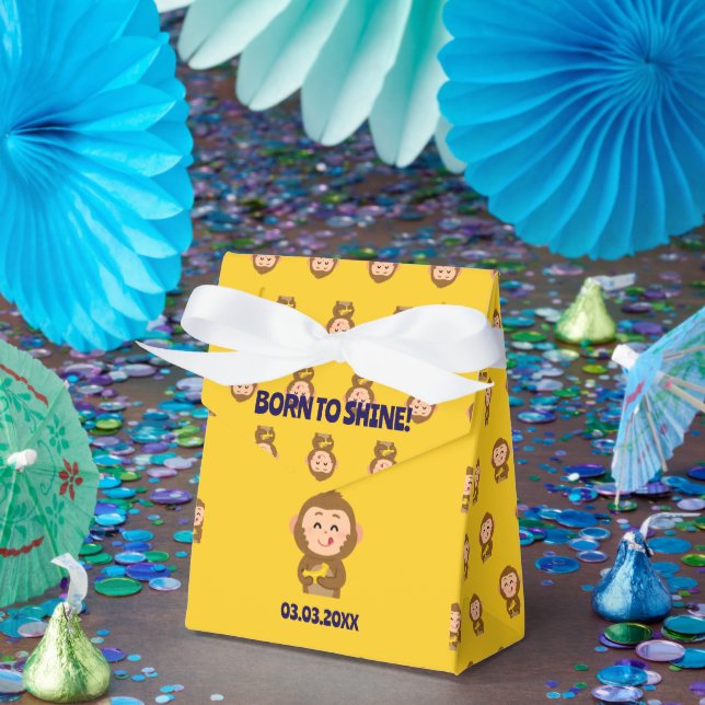 Niedliche Affen Thema Kinderdusche Geschenkschachtel (Party)