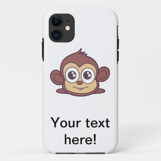 Niedliche Affenklippe Case-Mate iPhone Hülle (Rückseite)