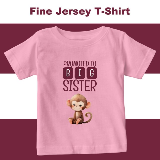 Niedliche Affenschwester Rosa Baby T-shirt (Von Creator hochgeladen)