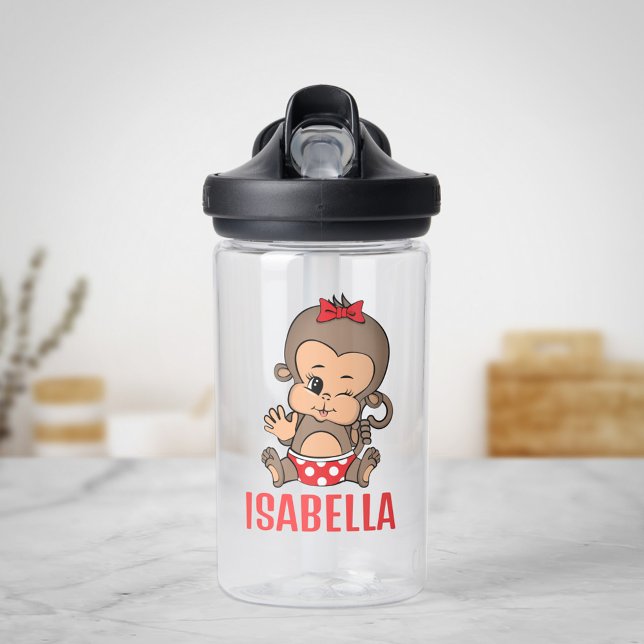 Niedliche Affenwasserflasche für Mädchen - Winken Trinkflasche (Von Creator hochgeladen)