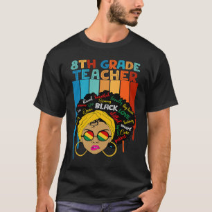 Niedliche Afro Smart Women Black History Monat 8. T-Shirt