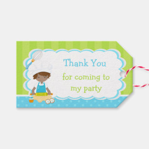 Niedliche Afroamerikaner Baking Birthday Party Geschenkanhänger