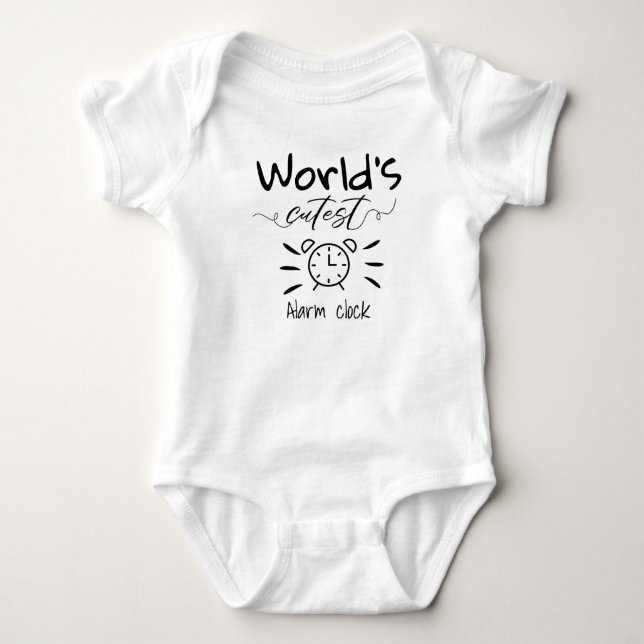 Niedliche Alarmanlage, lustige Babydusche  Baby Strampler (Vorderseite)