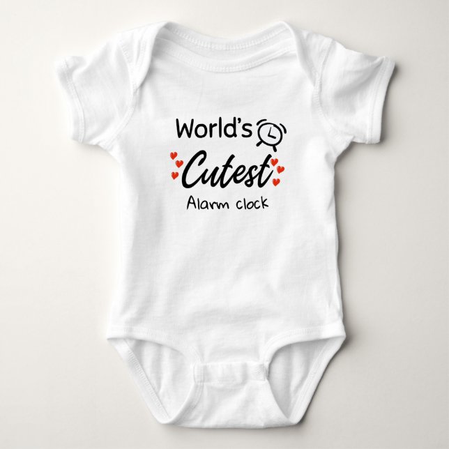 Niedliche Alarmanlage, lustiges Baby Baby Strampler (Vorderseite)