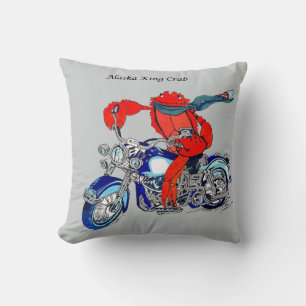 Niedliche Alaska King Crab & Motorrad Kissen Kisse