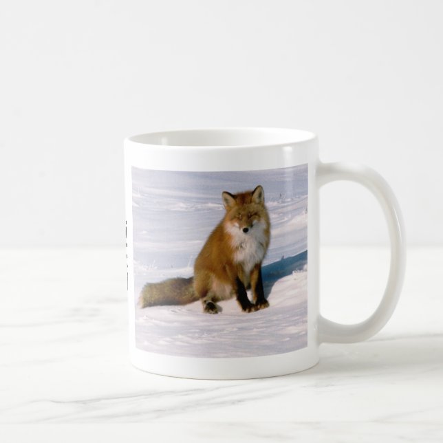 Niedliche Alaska Red Fox Morning Latte Kaffee Tass Kaffeetasse (Rechts)