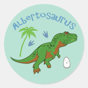 Niedliche Albertosaurus Runder Aufkleber