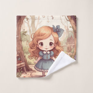 Niedliche Alice Abenteuer Wunderland Waldland Kuns Badhandtuch Set
