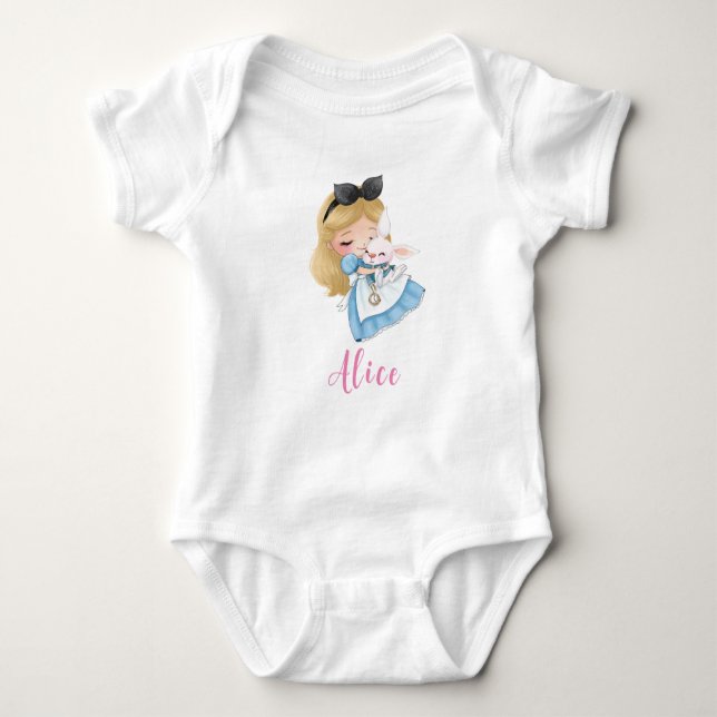 Niedliche Alice im Wunderland Girl Baby Strampler (Vorderseite)