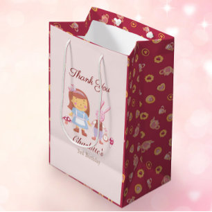 Niedliche Alice Rabbit Pink Geburtstag Vielen Dank Mittlere Geschenktüte