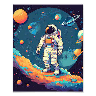 Niedliche Alien des Weltraumamtes Fotodruck