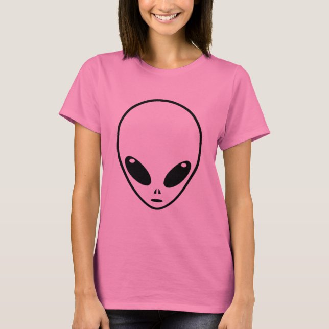 Niedliche Alien Gefärbte Krawatte T - Shirt (Vorderseite)