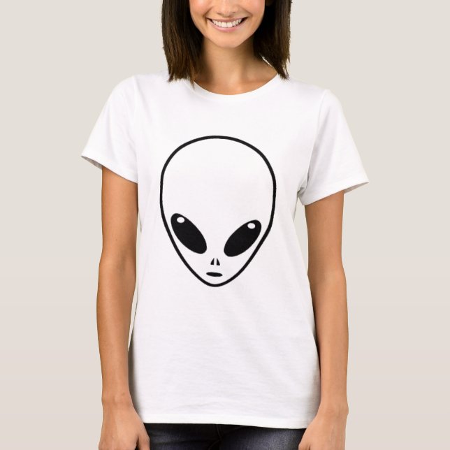 Niedliche Alien Gefärbte Krawatte T - Shirt (Vorderseite)