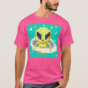 Niedliche Alien in Ufo T-Shirt
