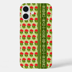 Niedliche Alien in Weihnachtsmannmütze Motiv Ihren iPhone 16 Plus Hülle