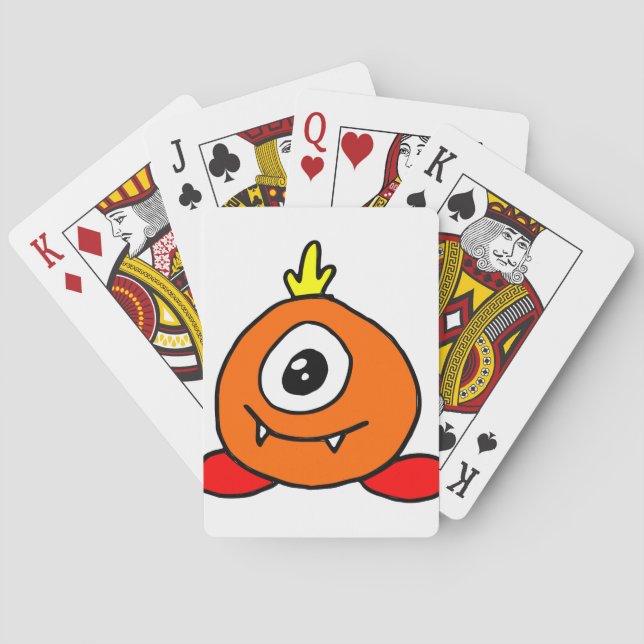 Niedliche Alien Spielkarten (Rückseite)