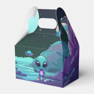Niedliche Alien und Raumfahrt Geschenkschachtel