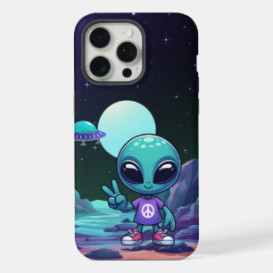 Niedliche Alien und Raumfahrt iPhone 15 Pro Max Hülle