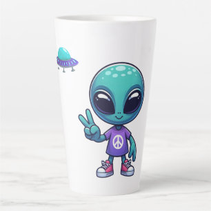 Niedliche Alien und Raumfahrt Milchtasse