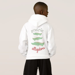 Niedliche Alligatoren mit Hebräisch für jüdische K Hoodie