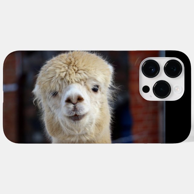 Niedliche Alpaca-Oberfläche Case-Mate iPhone 14 Pro Max Hülle (Rückseite (Horizontal))