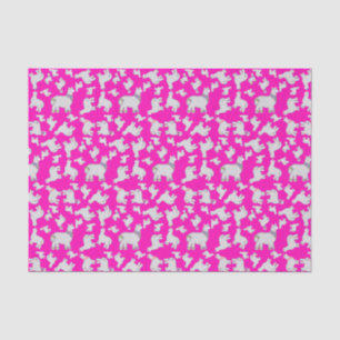 Niedliche Alpacas mit Glitzer Blasen Blume Spaß Seidenpapier