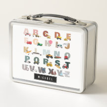 Niedliche Alphabet-ABC-LKWs, Transportfahrzeuge