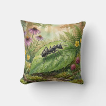 Niedliche Ameise auf einem Blatt Winzige Insekten 