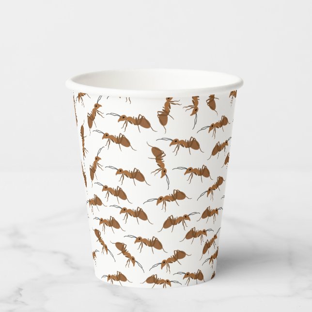 Niedliche Ameisen Pattern Beach Picnic Pappbecher (Vorderseite)