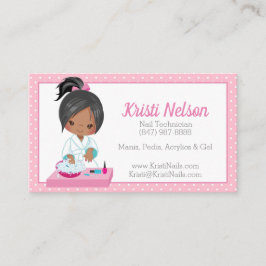 Niedliche American American Nail Tech Business Car Visitenkarte