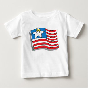 Niedliche amerikanische Flagge Baby T-shirt
