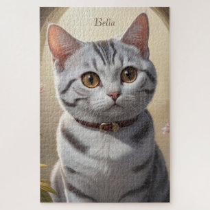 Niedliche amerikanische Kurzkatze mit Big Eyes