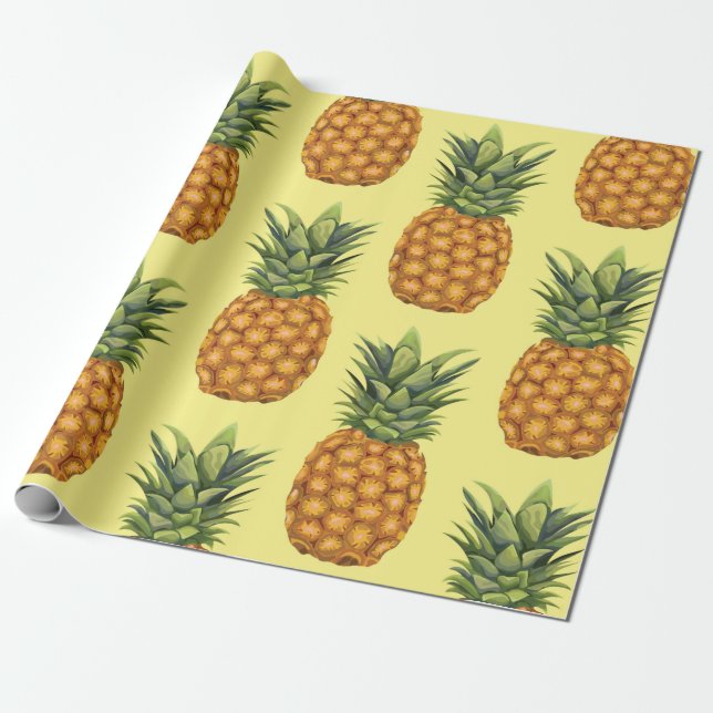 Niedliche Ananas abstrakte Darstellung Geschenkpapier (Ungerollt)