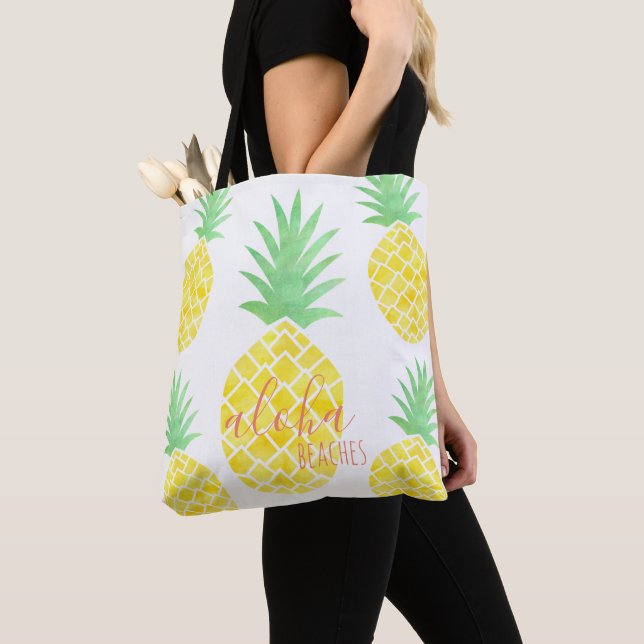 Niedliche Ananas Aloha Strände Tasche (Von Nahem)