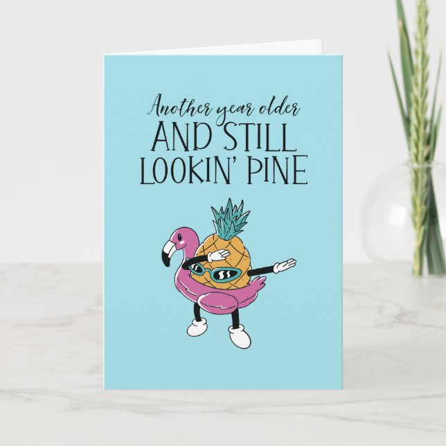 Niedliche Ananas Fruchtpun Funny Geburtstagskarte Karte (Vorderseite)