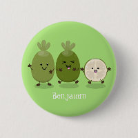 Niedliche Ananas guava feijoa Cartoon Illustration
